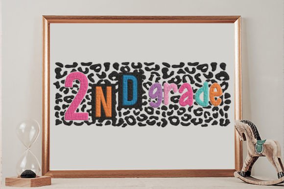 2nd Grade Leopard: A Whimsical Embroidery Design for Handmade Gifts