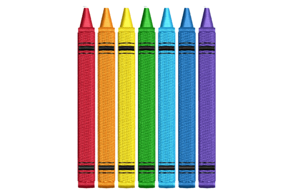 Crayons: A Hand-Drawn Embroidery Design for Branded Merch