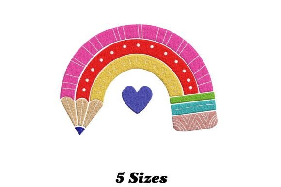 Rainbow Pencil: A Playful, Versatile Embroidery Design for Meaningful Gifts